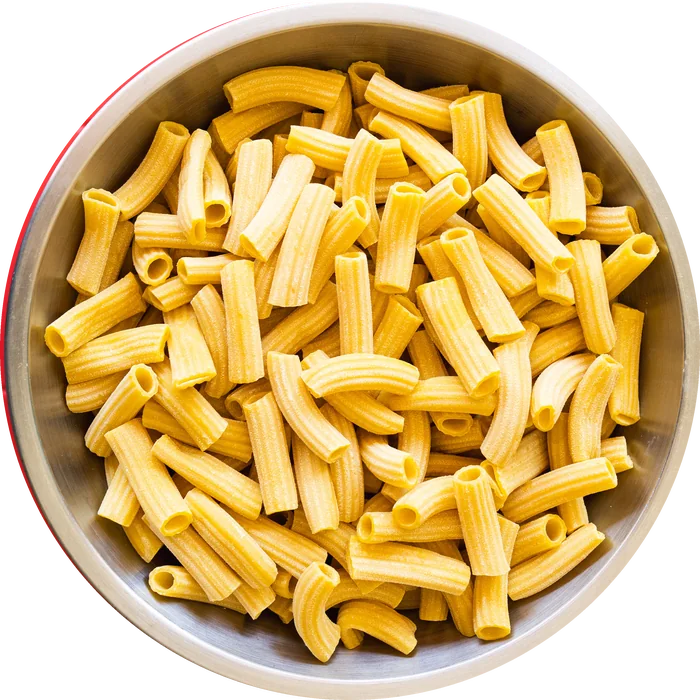 Eine Schüssel frische Rigatoni von Tirelli's